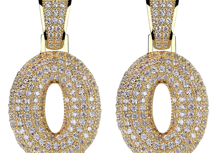 Rose Gold Plated Micro Pave Iced Out Earrings